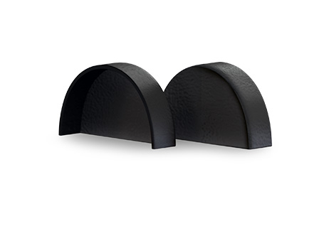 black and cap black end cap