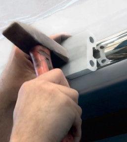 Bino-X: install rub rail